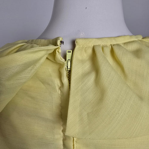 Vintage Yellow Flare Sleeve Mini Dress Size S