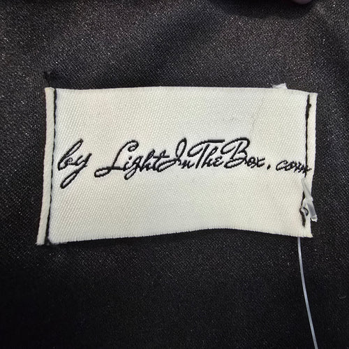 Light In The Box Black One Shoulder Bow Detail Long Gown Size S