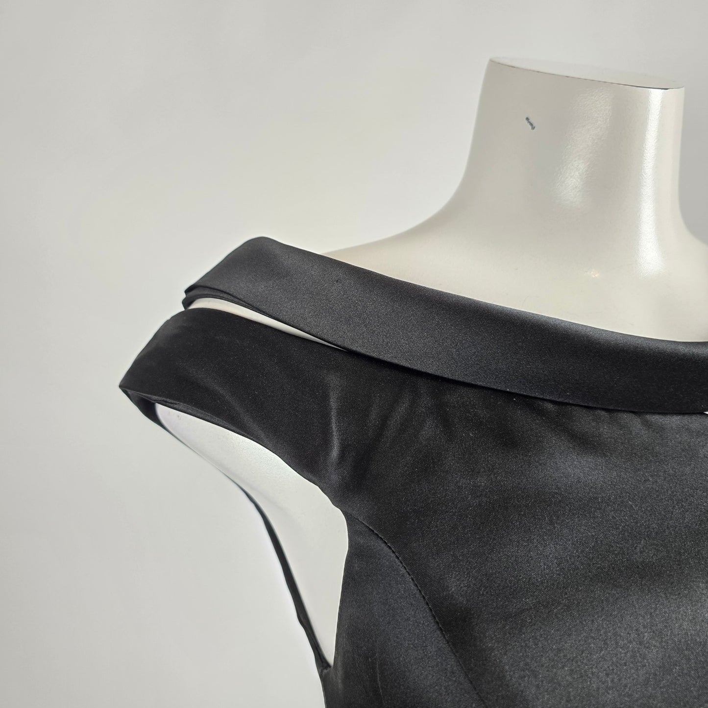 Light In The Box Black One Shoulder Bow Detail Long Gown Size S