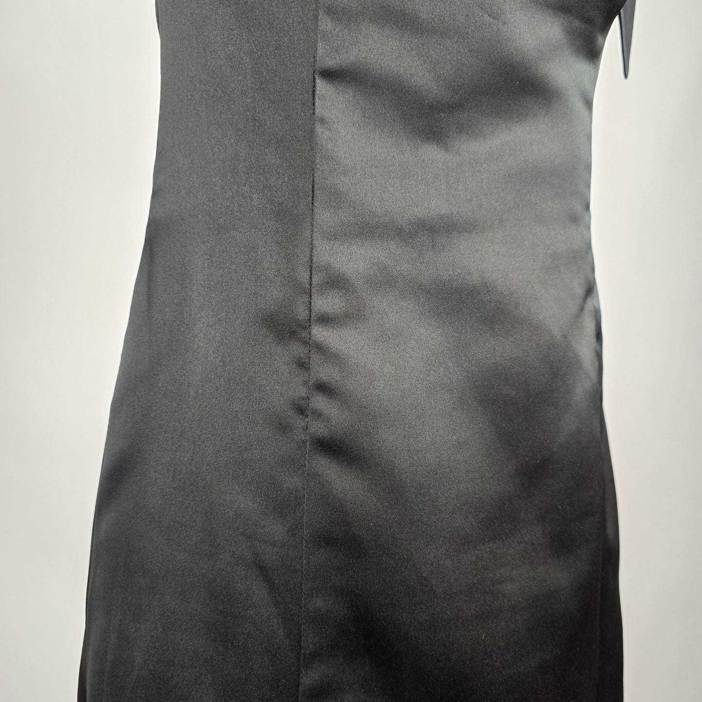 Light In The Box Black One Shoulder Bow Detail Long Gown Size S
