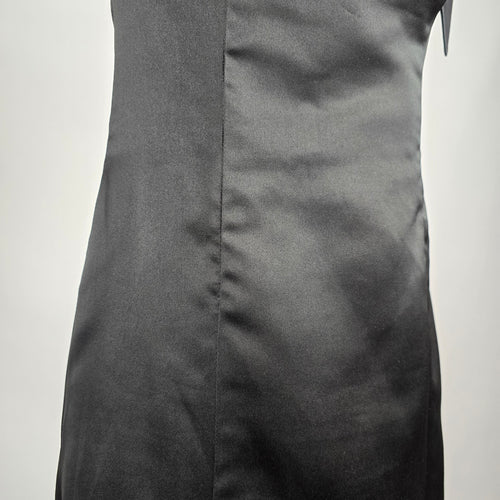 Light In The Box Black One Shoulder Bow Detail Long Gown Size S