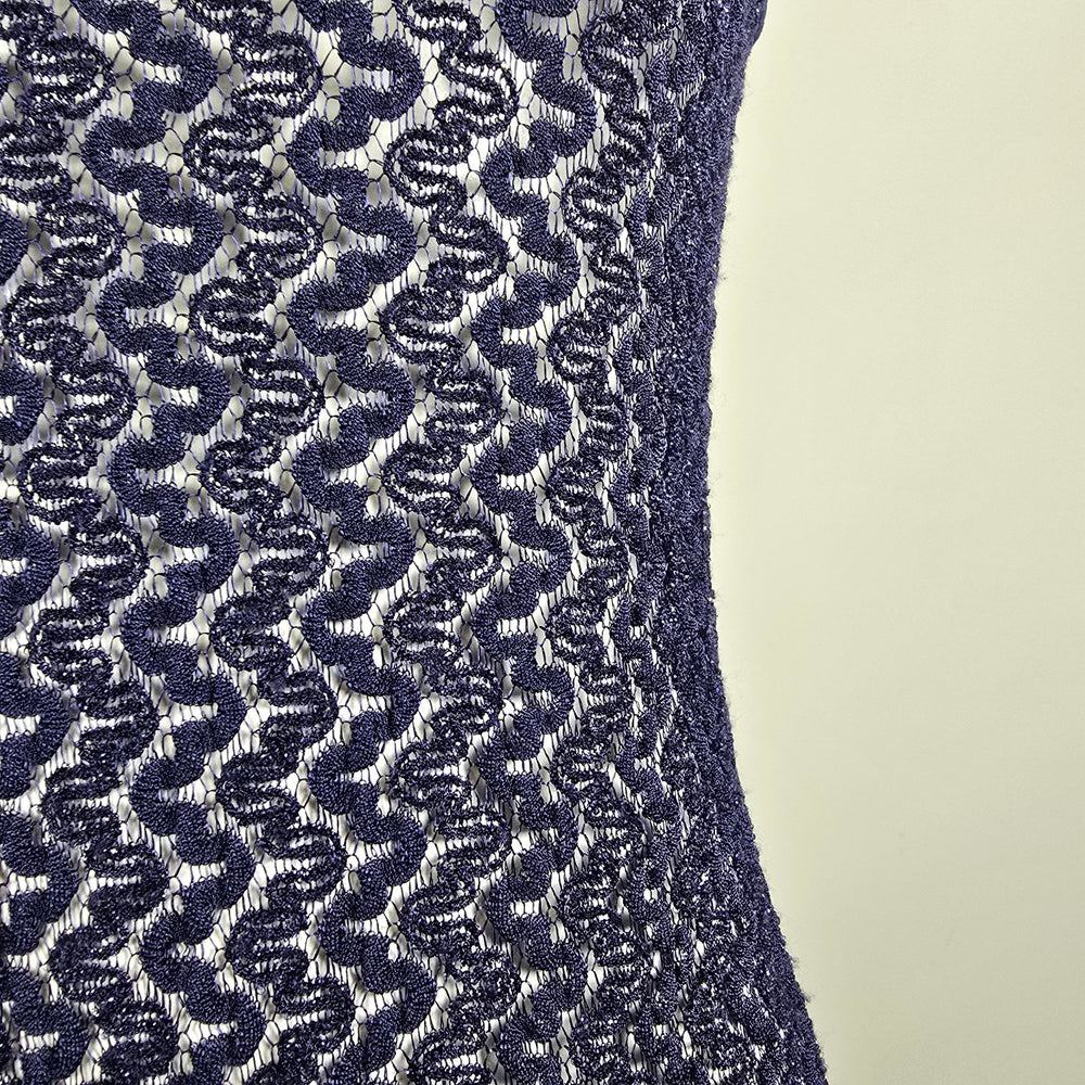 Navy Blue Lace Overlay Maxi Dress Size S/M