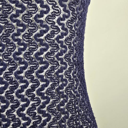 Navy Blue Lace Overlay Maxi Dress Size S/M