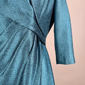Precis Petite Blue Metallic Sheath Dress & Jacket Size 12