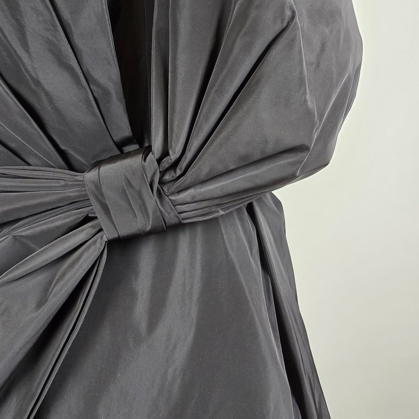 Donna Karan Black Strapless Bow Detail Event Gown Size 6
