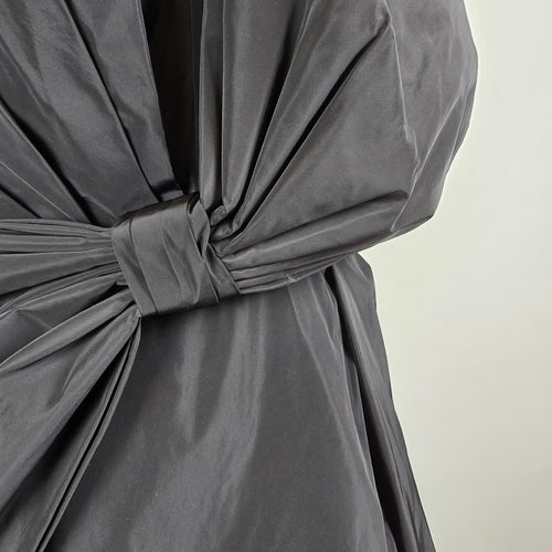 Donna Karan Black Strapless Bow Detail Event Gown Size 6