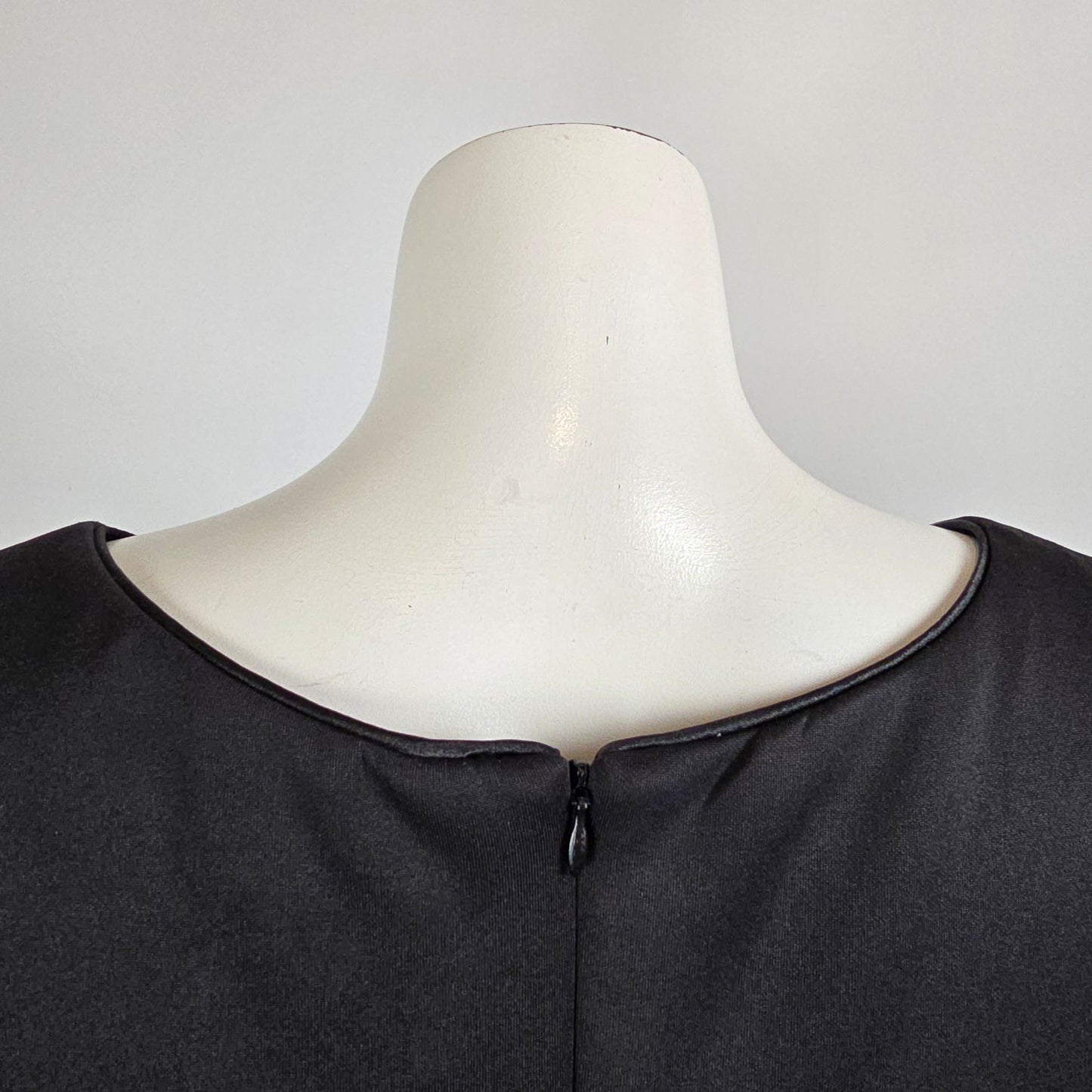 Attitude Black & Nude Lace Overlay Fit & Flare Skirt Dress Size 12