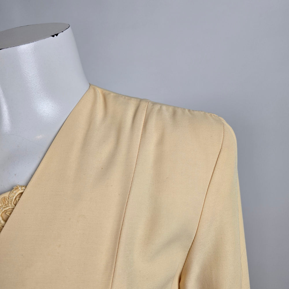 Vintage Yellow Blazer & Skirt Set Size 5/6