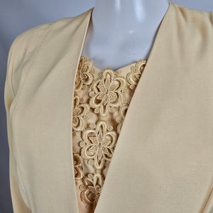 Vintage Yellow Blazer & Skirt Set Size 5/6