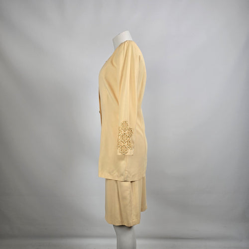 Vintage Yellow Blazer & Skirt Set Size 5/6