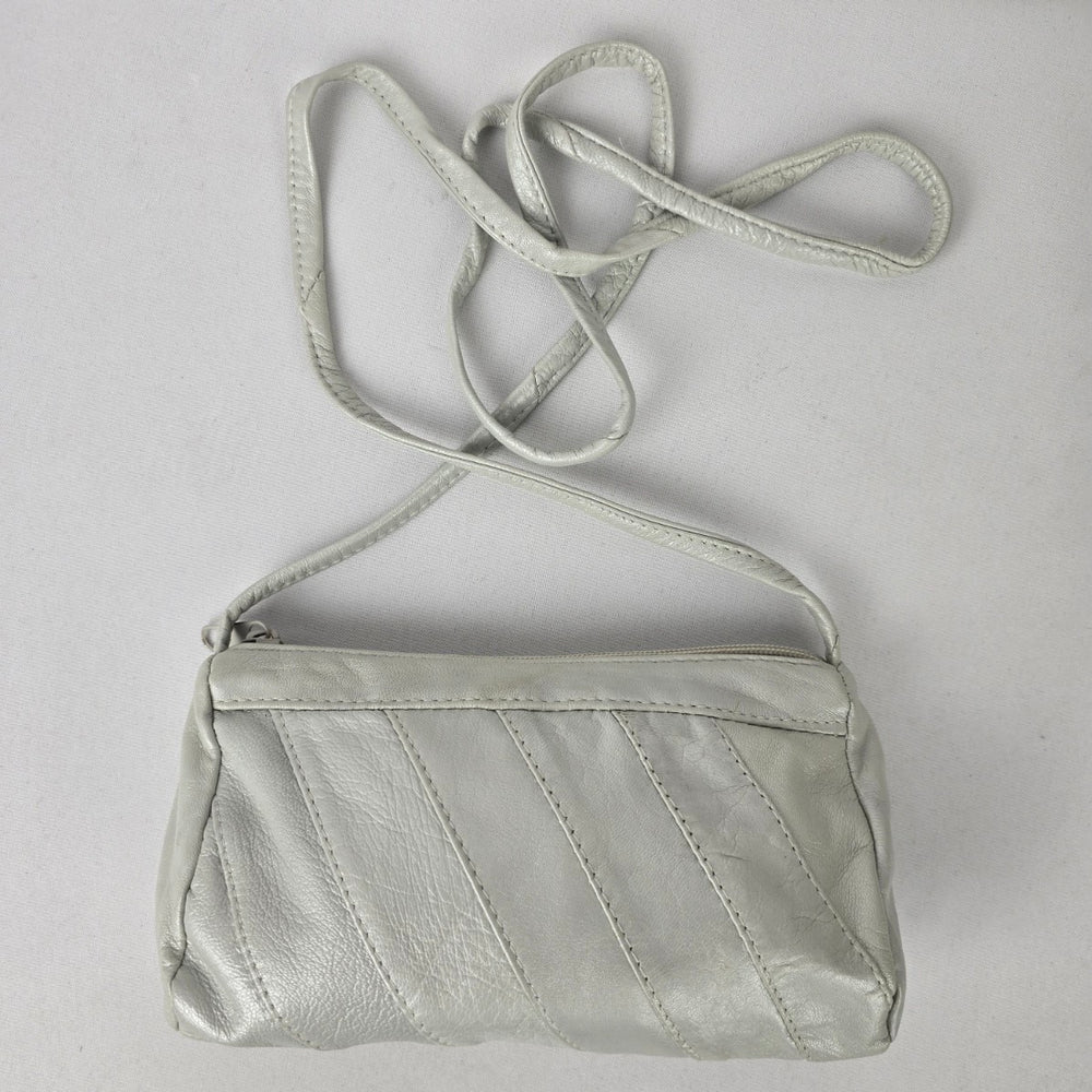 Ngan's Leather Goods White Small Shoulder Purse