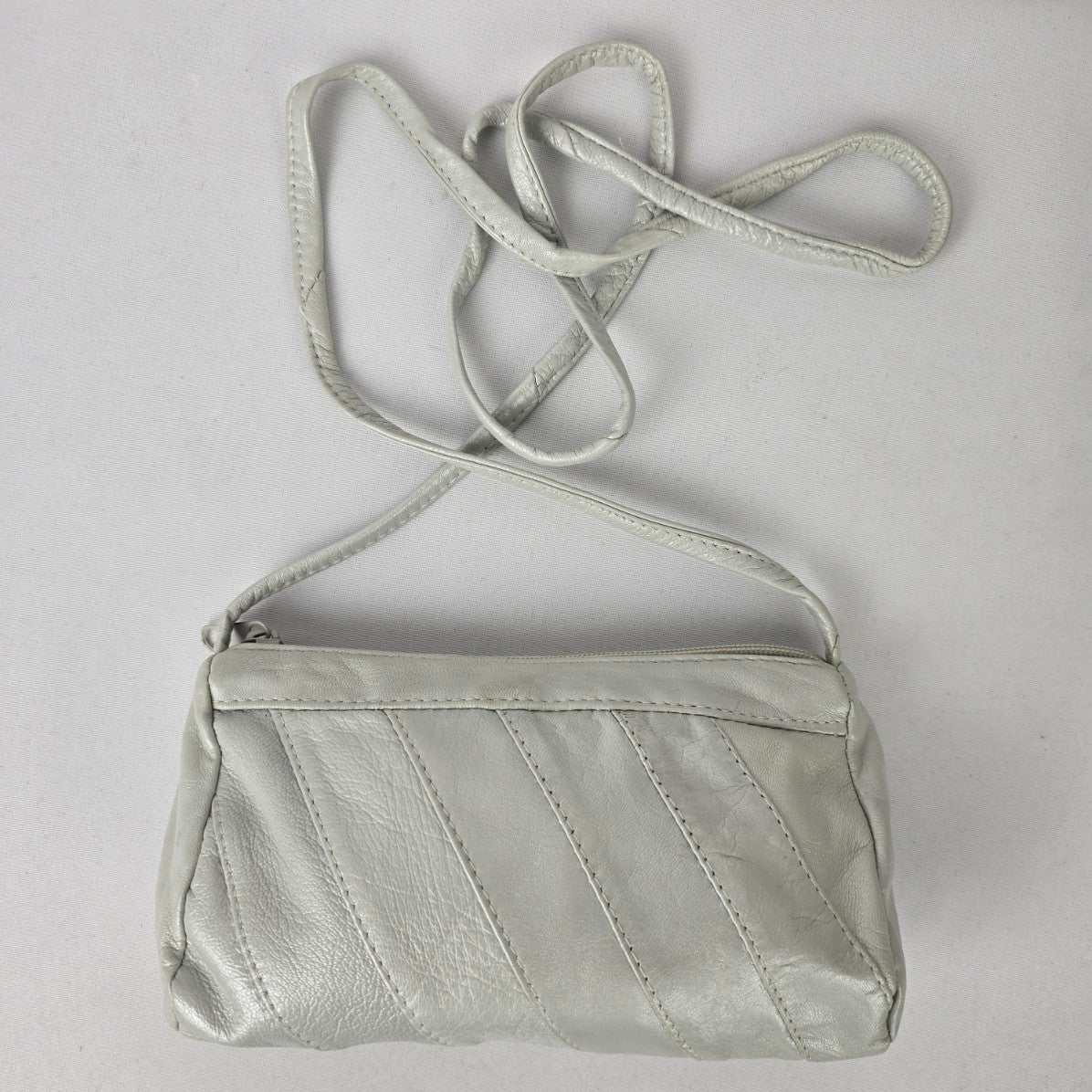 Ngan's Leather Goods White Small Shoulder Purse
