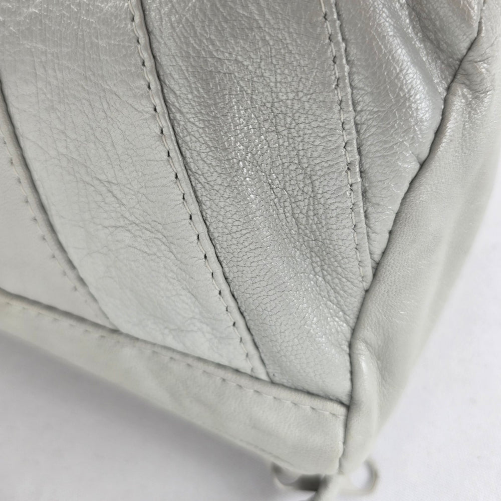 Ngan's Leather Goods White Small Shoulder Purse