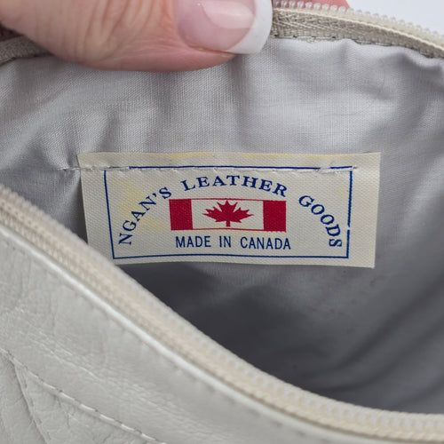 Ngan's Leather Goods White Small Shoulder Purse