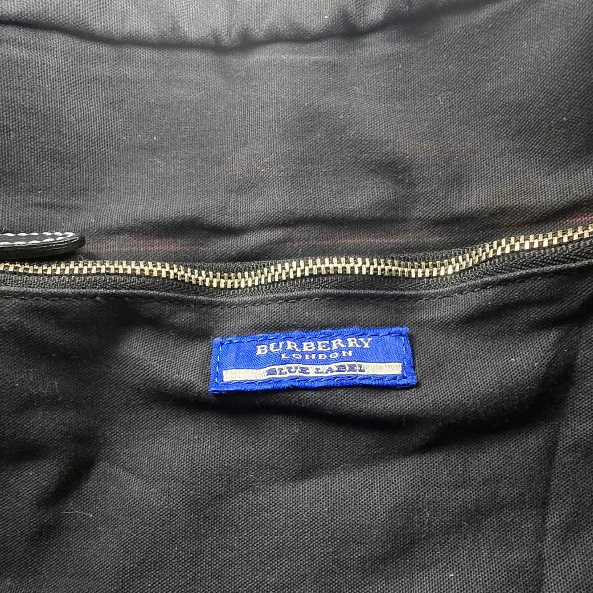 Burberry Blue Label Black Plaid Tote Bag Purse