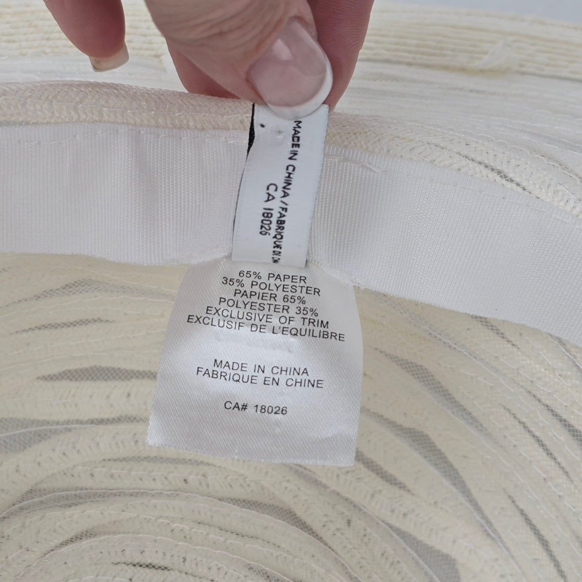 Nine West White Sun Hat