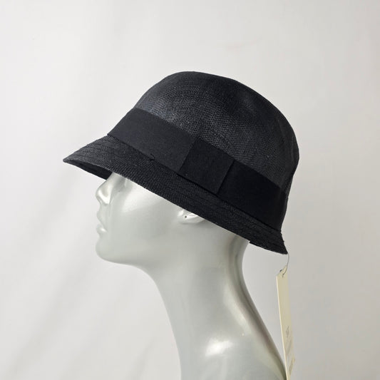 B. Scene Black Woven Cloche Hat