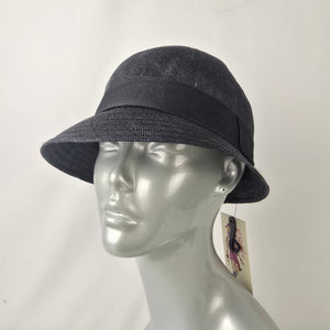 B. Scene Black Woven Cloche Hat