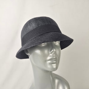 B. Scene Black Woven Cloche Hat
