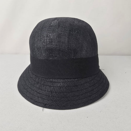 B. Scene Black Woven Cloche Hat