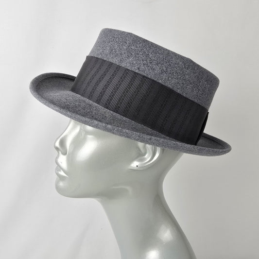 Vintage Stetson Grey & Black Fedora Hat