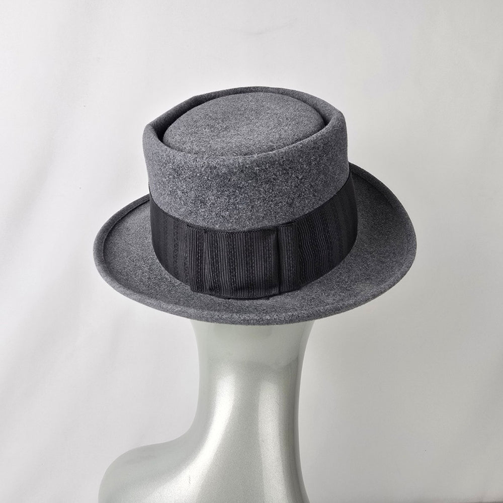 Vintage Stetson Grey & Black Fedora Hat