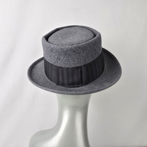 Vintage Stetson Grey & Black Fedora Hat