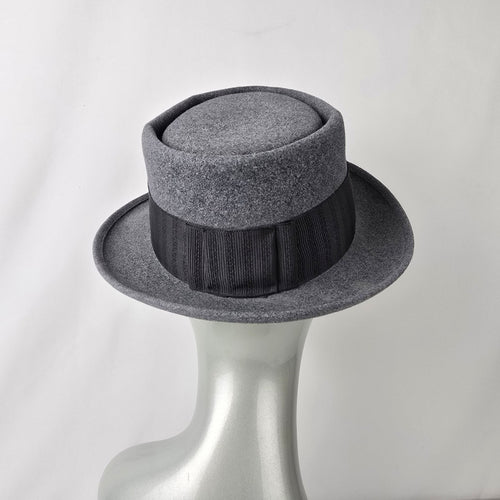 Vintage Stetson Grey & Black Fedora Hat
