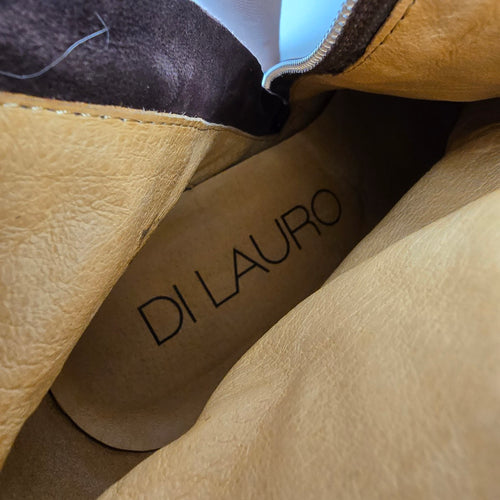 Di Lauro Brown Suede Heeled Ankle Boots Size 9