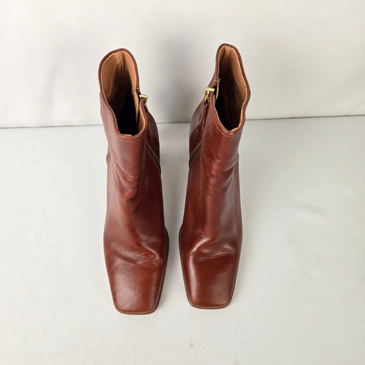 Shoe The Bear Brown Leather Ankle Boots Size 8