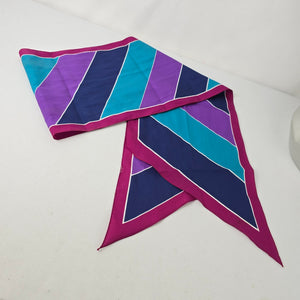 Vintage Blue & Purple Straight Scarf