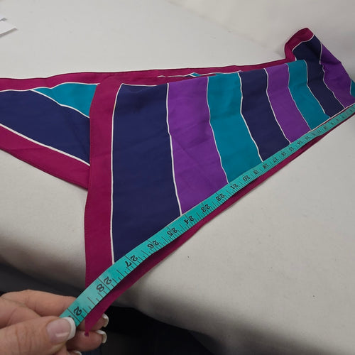 Vintage Blue & Purple Straight Scarf