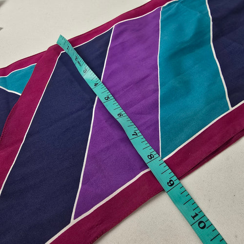 Vintage Blue & Purple Straight Scarf