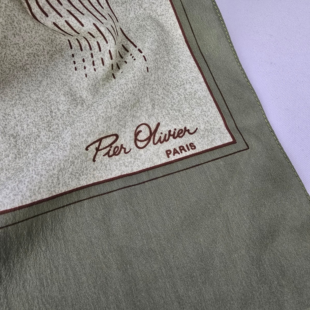 Vintage Pier Oliver Paris Floral Straight Scarf