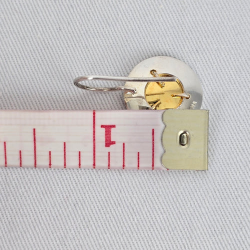 Silpada Sterling Silver 925 Gold Dome Hammered Earrings Mixed Metal Dangle