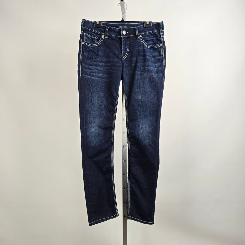 Silver Suki Mid Slim Dark Denim Jeans Size 30/31