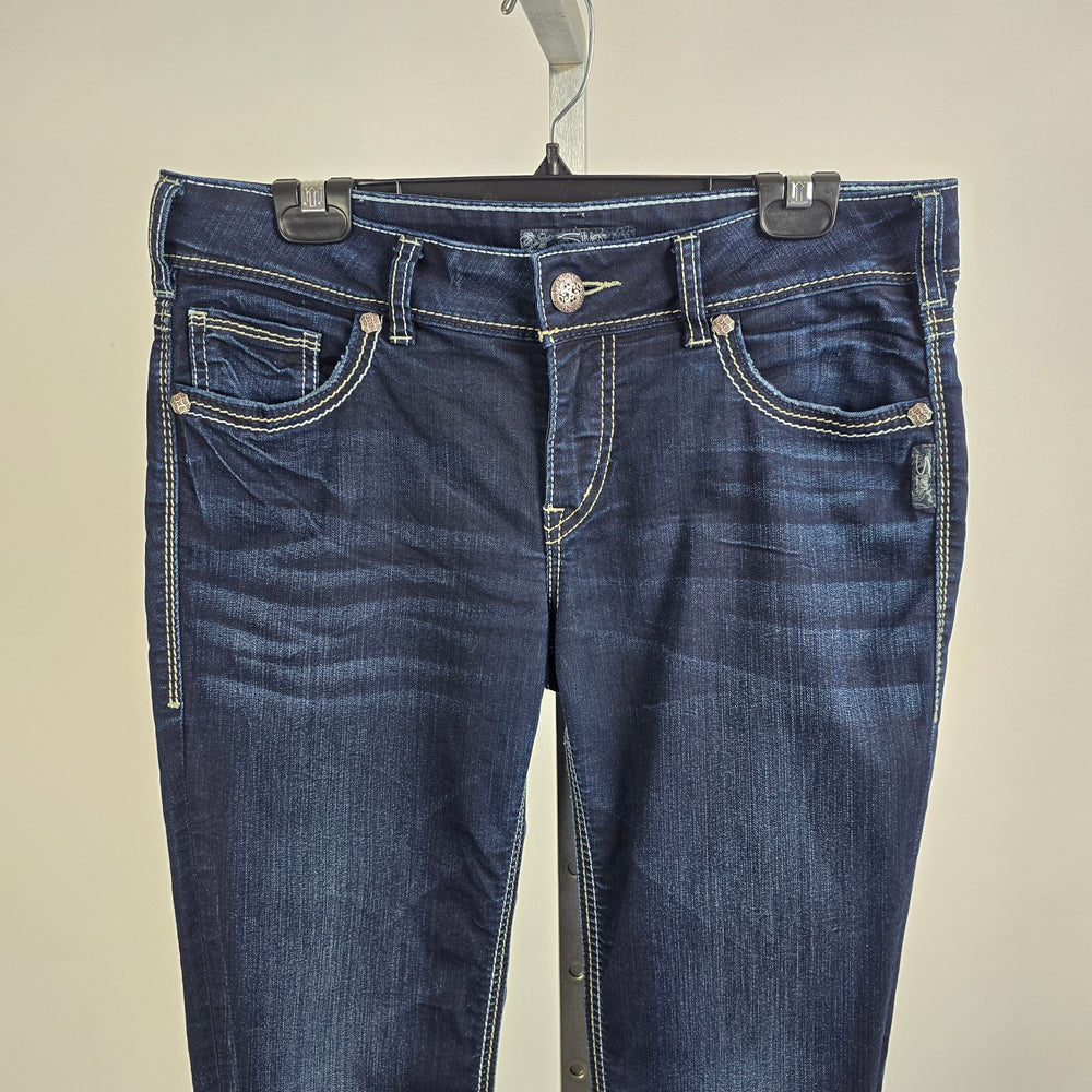 Silver Suki Mid Slim Dark Denim Jeans Size 30/31