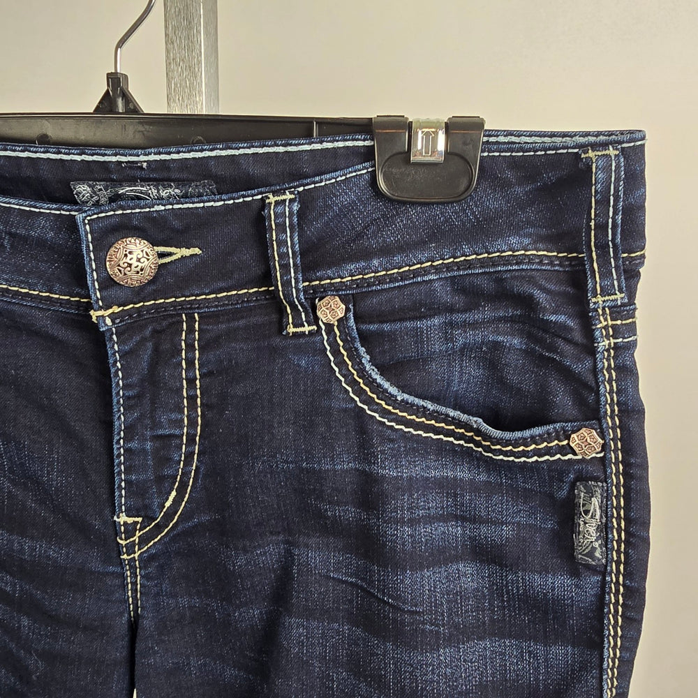 Silver Suki Mid Slim Dark Denim Jeans Size 30/31