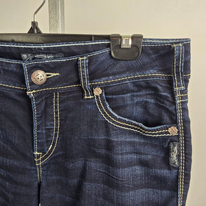 Silver Suki Mid Slim Dark Denim Jeans Size 30/31