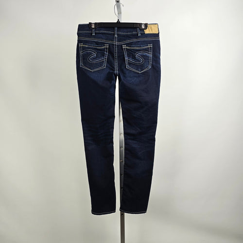 Silver Suki Mid Slim Dark Denim Jeans Size 30/31