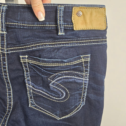 Silver Suki Mid Slim Dark Denim Jeans Size 30/31