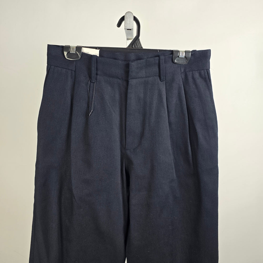 Zara Black Cotton Pleated Dress Pants Size 30