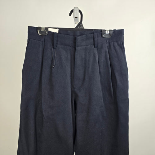 Zara Black Cotton Pleated Dress Pants Size 30
