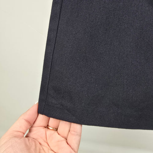 Zara Black Cotton Pleated Dress Pants Size 30