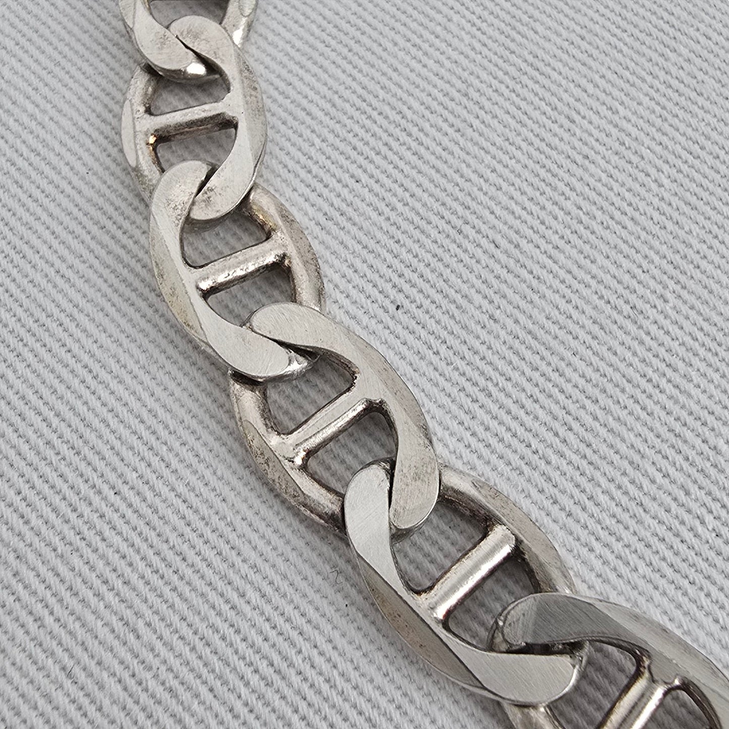 925 Italy Sterling Silver Bracelet Chunky Link Heavy Chain Statement