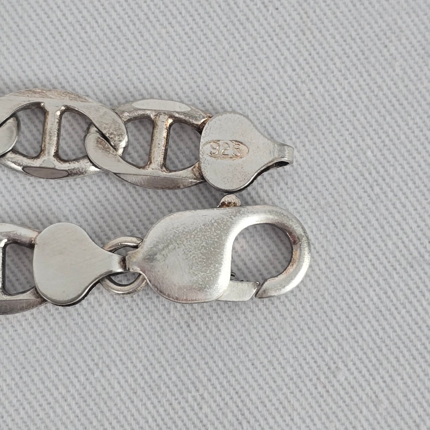 925 Italy Sterling Silver Bracelet Chunky Link Heavy Chain Statement