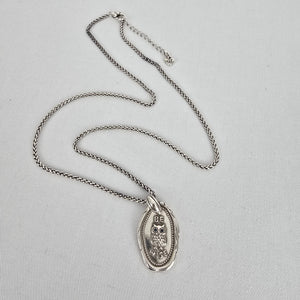 Brighton Silver Tone Owl Wisdom Pendant Chain Necklace