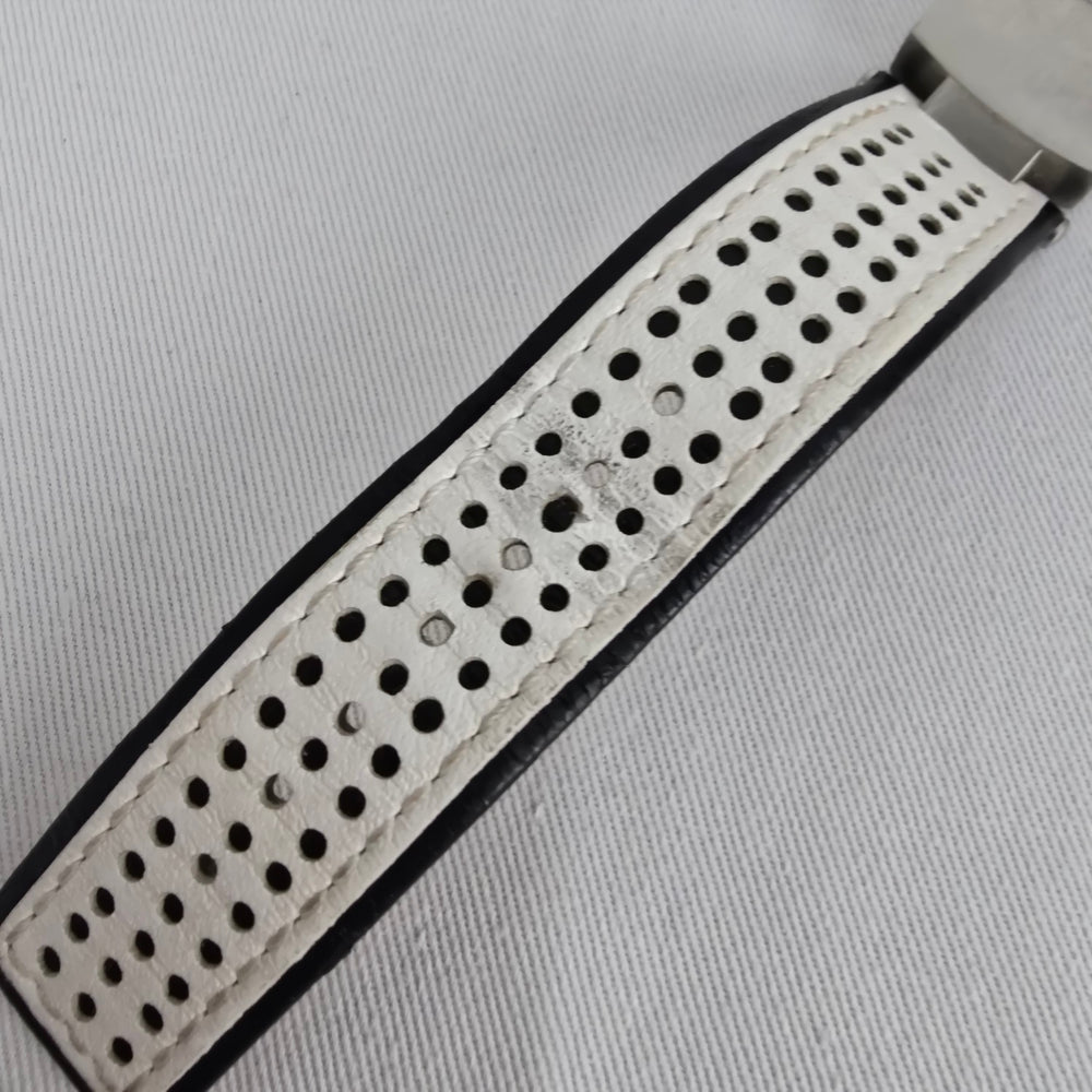 Roxy White Leather Silver Tone Watch