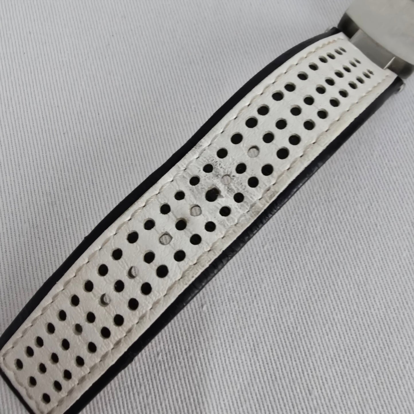 Roxy White Leather Silver Tone Watch