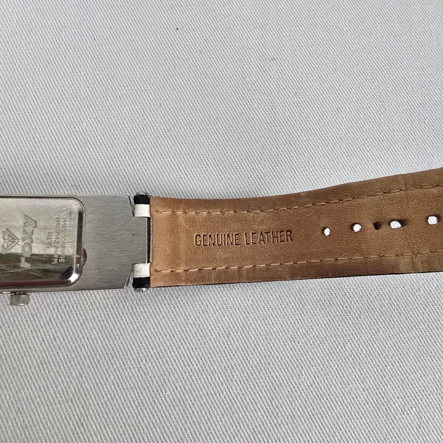 Roxy White Leather Silver Tone Watch